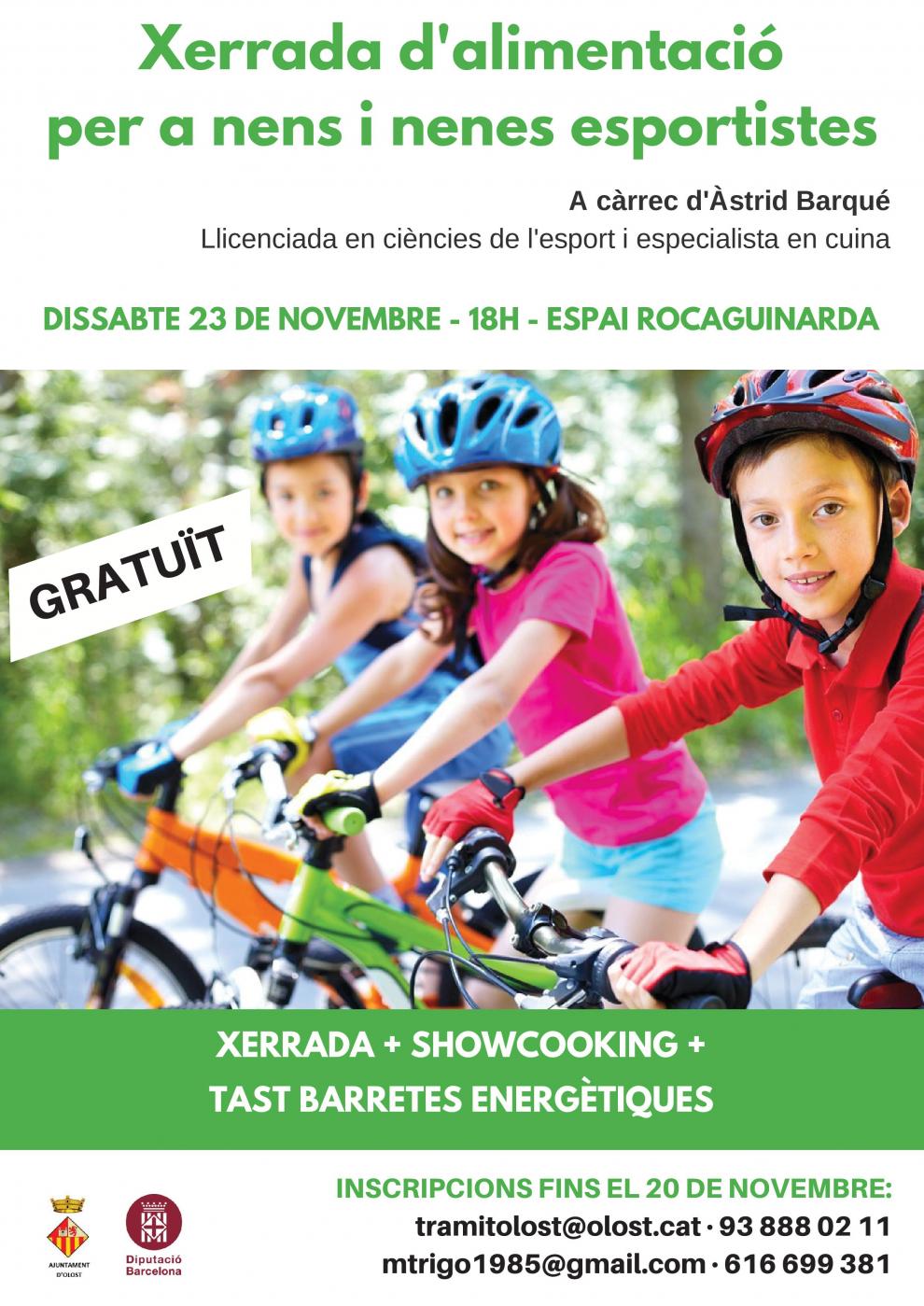 Xerrada d'alimentació per a nens i nenes esportistes